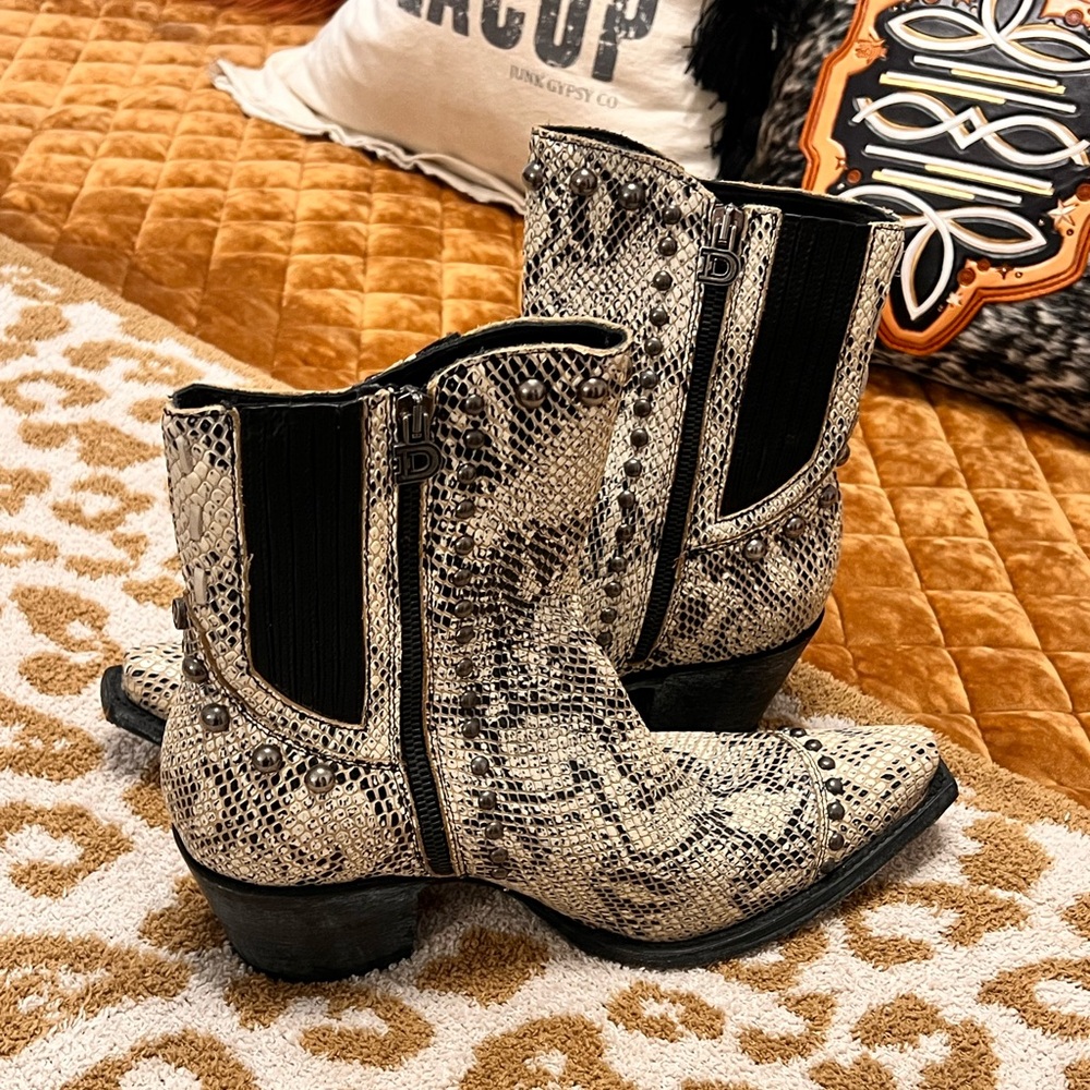 Snakeskin Western Ankle Boots